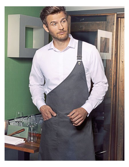 KAL-LS36-Asymmetrical Bib Apron Classic With Pocket 2